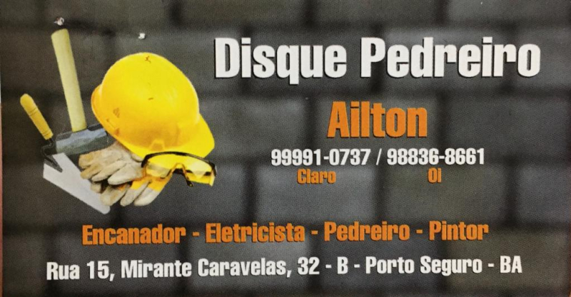 Disque Pedreiro Ailton Porto Seguro BA